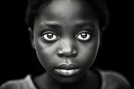 黑皮肤的女孩背景图片