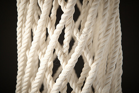 白色环保棉绳的近景背景图片