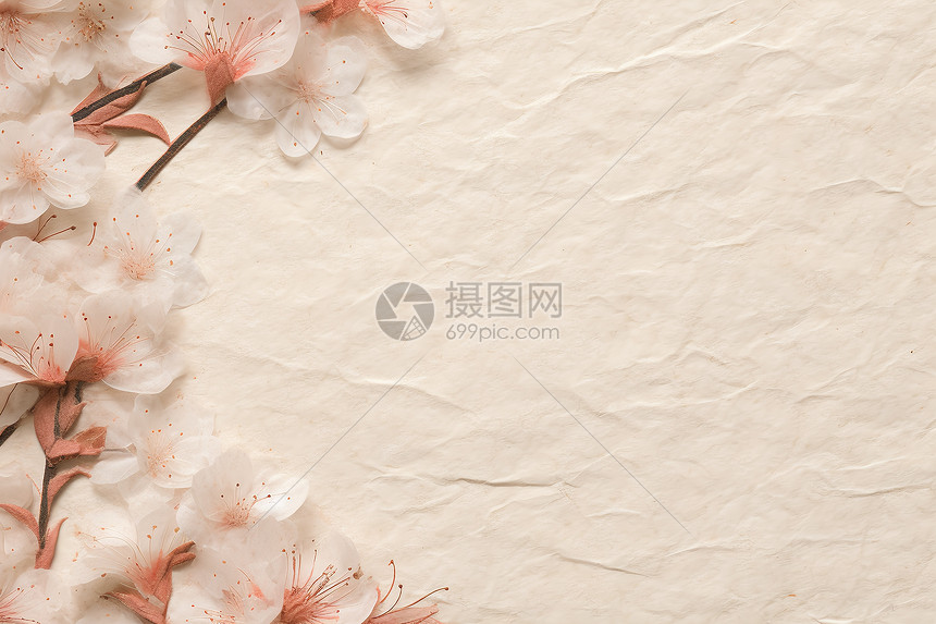 粉白色花朵之墙图片
