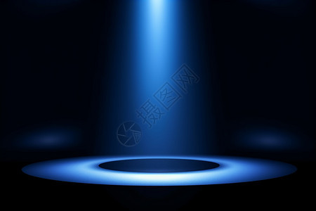一束光照射在圆形台面上背景图片