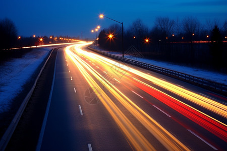 快速行驶的高速公路图片