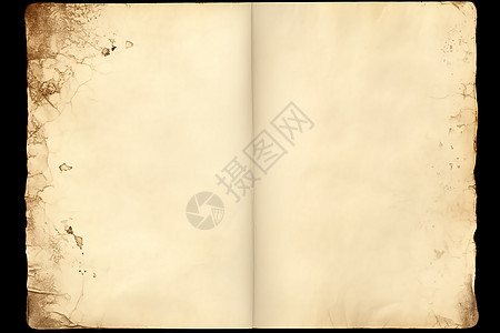 空白的老旧书页背景图片