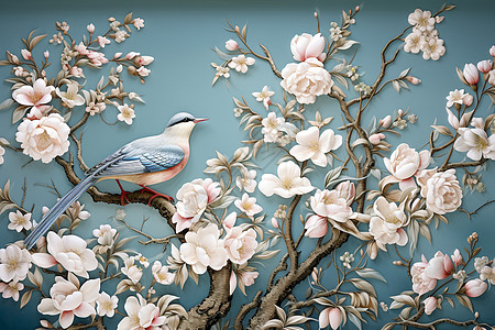 刺绣艺术之花鸟图片