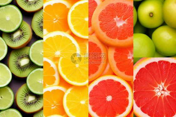 各种水果横截面图片