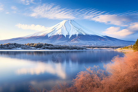 雄伟的雪山风景图片