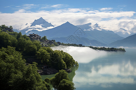 美丽的湖光山色风景高清图片