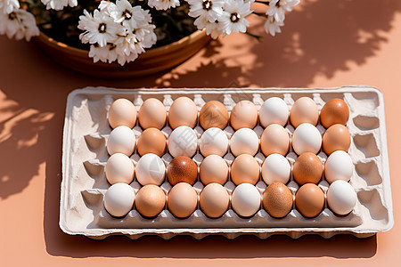 排列整齐的鸡蛋图片