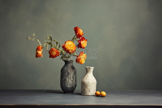 花瓶里插满花朵图片