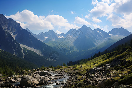 群山之美高塔特拉山区高清图片