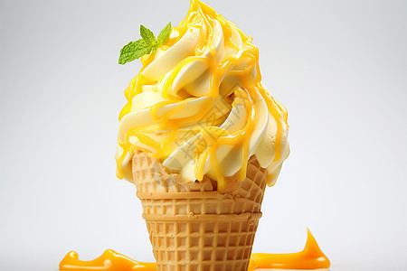 可口的奶油冰淇淋图片