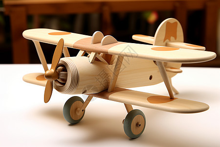木制的玩具飞机图片