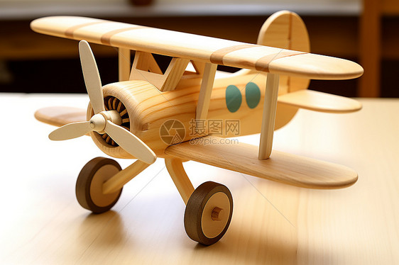 木制的童趣飞机图片