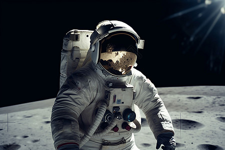 月球行走的宇航员图片