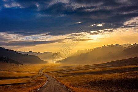 山间的道路美丽道路高清图片