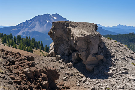 火山之巅美丽的加州远景图片
