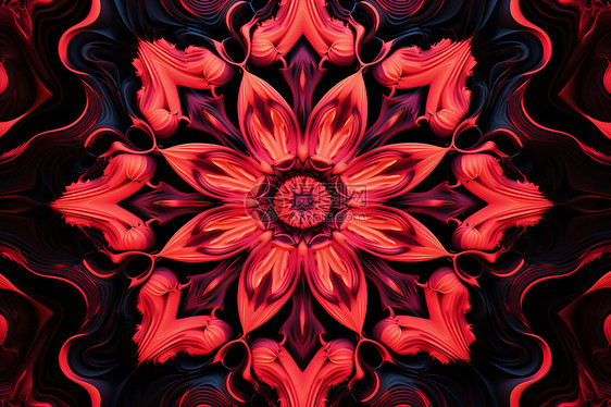 设计的红色花朵图片