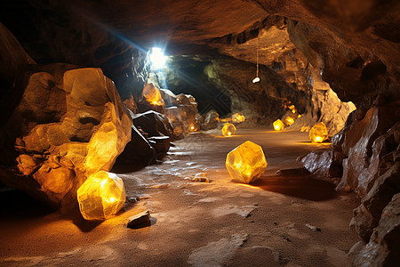 黄色宝石洞穴图片