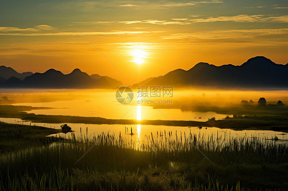 湖光山色图片