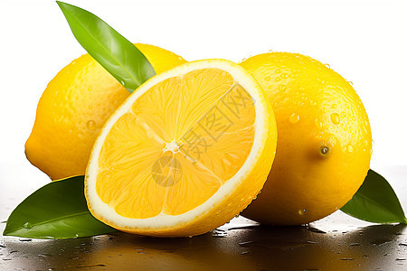 清新酸甜的柠檬背景图片