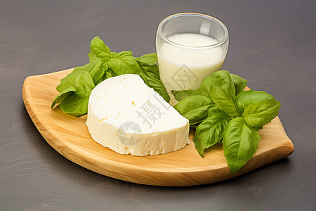 奶酪与牛奶的美食盛宴图片