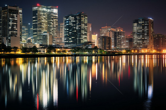 夜幕下的城市图片