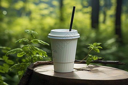 桌子上的咖啡杯高清图片