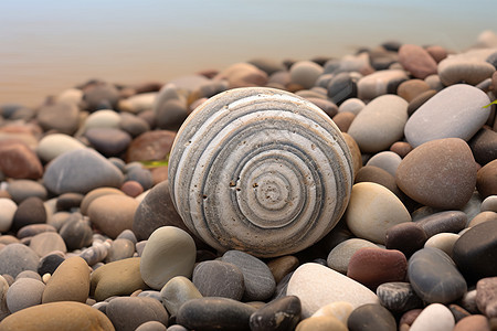 漂亮的沙滩石头图片
