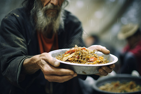 暖心的食物分享图片