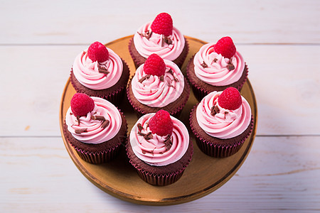 红莓的杯子蛋糕图片