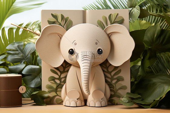 大象可爱的插图图片