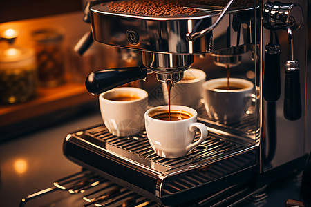 咖啡管自动咖啡萃取机背景