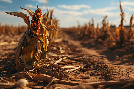 干涸的的玉米田图片
