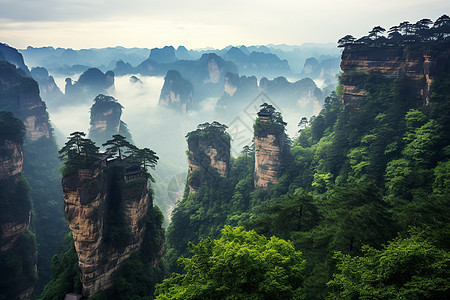 陡峭的山峰图片