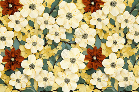 花卉斑纹墙纸背景图片