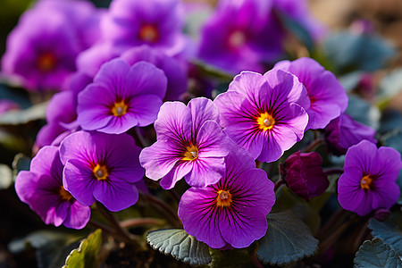 紫色的花朵盛开图片