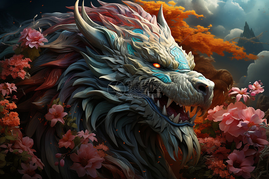 中国龙艺术插画图片下载-正版图片600746047-摄图网