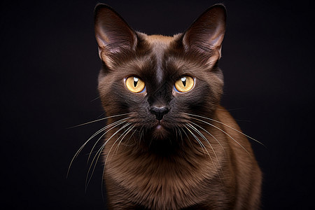黑色的猫咪背景图片