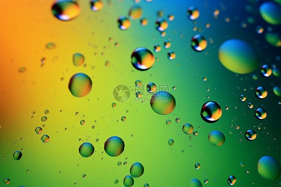 五彩斑斓的水滴背景图片