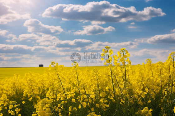 一片油菜花田图片