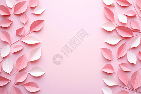 手工粉色叶子图片