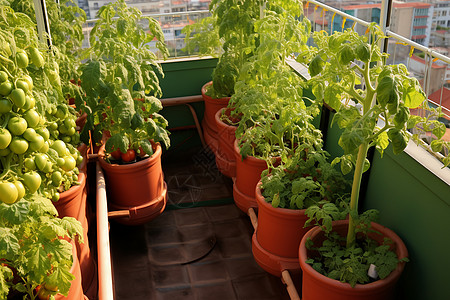 阳台上种植的植物图片