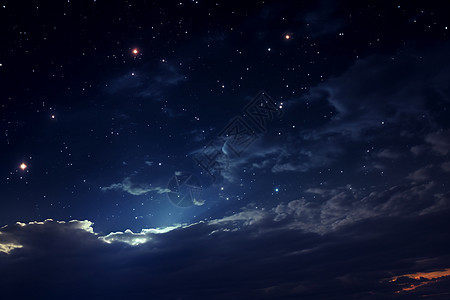 夜晚户外的星空图片