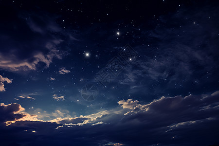 壮观的星空之夜图片