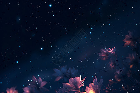 夜晚天空中的星星图片