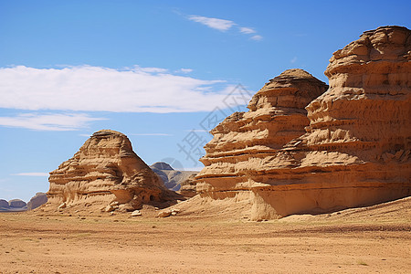 沙漠中的巨大岩石图片