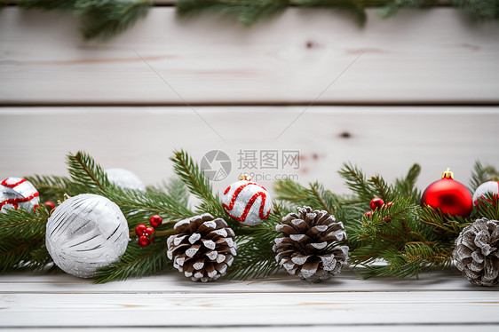庆祝圣诞节的圣诞树装饰背景图片