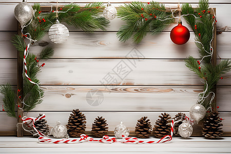 温馨的圣诞节木板背景图片