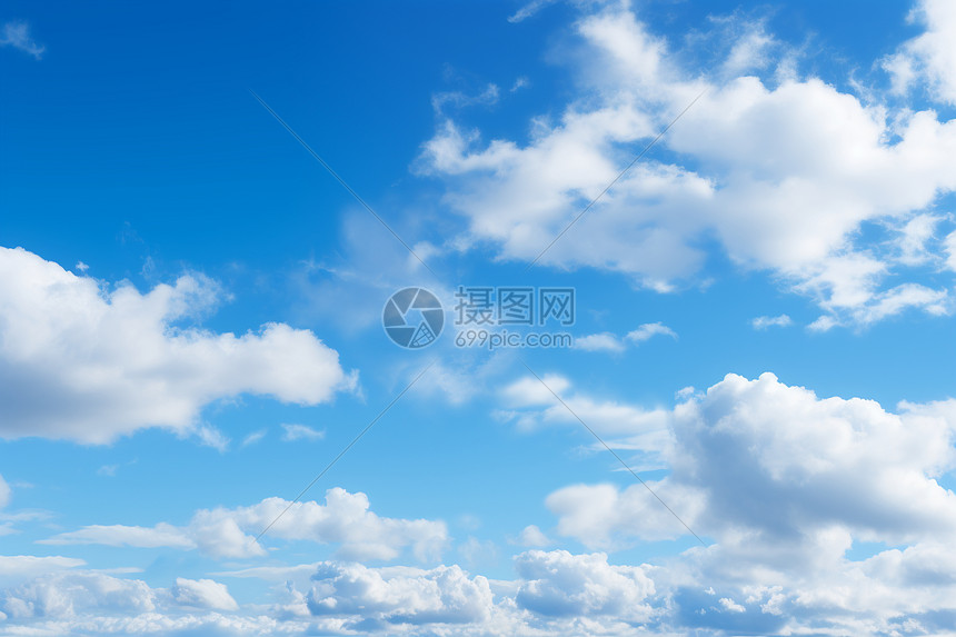 天空中白色的云朵图片