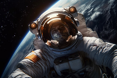 外太空冒险的宇航员图片