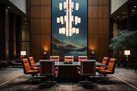 奢华现代的会议室装潢图片